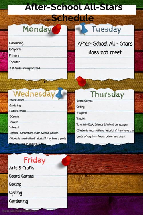 Weekly Schedule